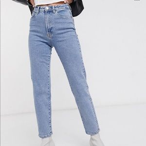 Stradivarius blue mom slim jeans